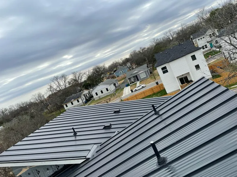 Standing seam metal roof panels with vents for Skylight Repair in La Grande